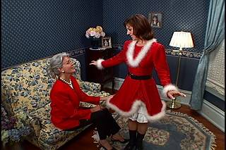 Sandy as the first female Santa.