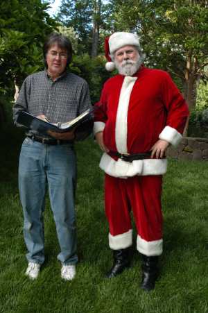 Director, Robert Battaile with Santa.