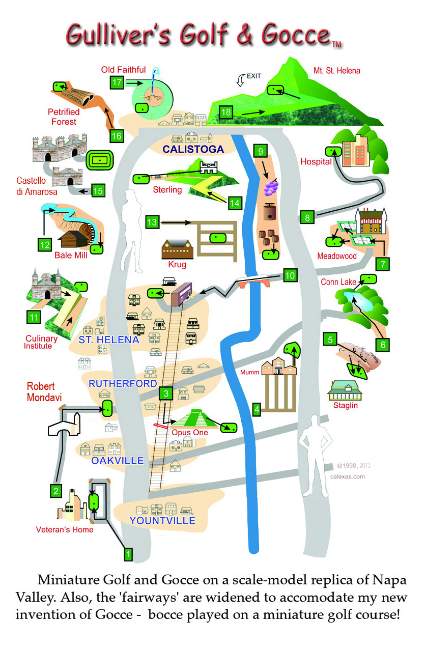 Enjoy the miniature golf map.